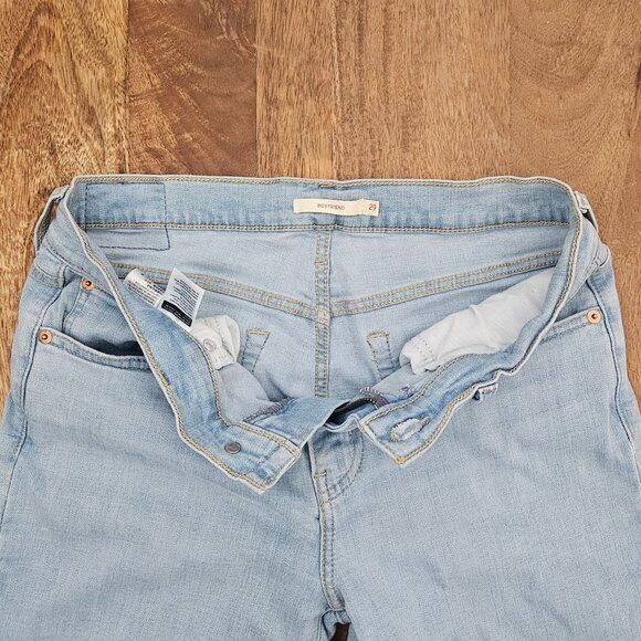 Levis Jeans Womens 29x27 Boyfriend Light Wash - Picture 4 of 7